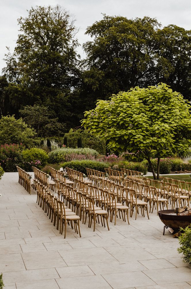 Outdoor ceremony in the Walled Garden at Middleton Lodge Estate wedding venue in Yorkshire 