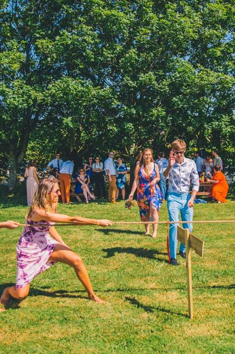 Outdoor summer tug of war games for engagement party ideas 