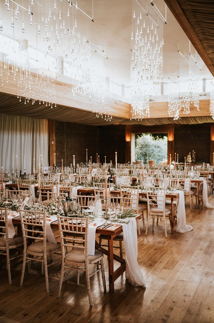 Wedding reception room at Elmore Court Warwickshire country house wedding venue 