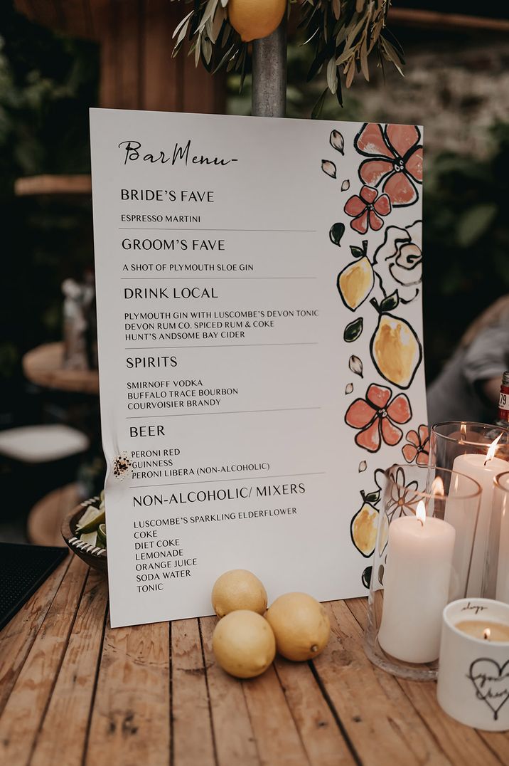 drinks-wedding-menu-signage