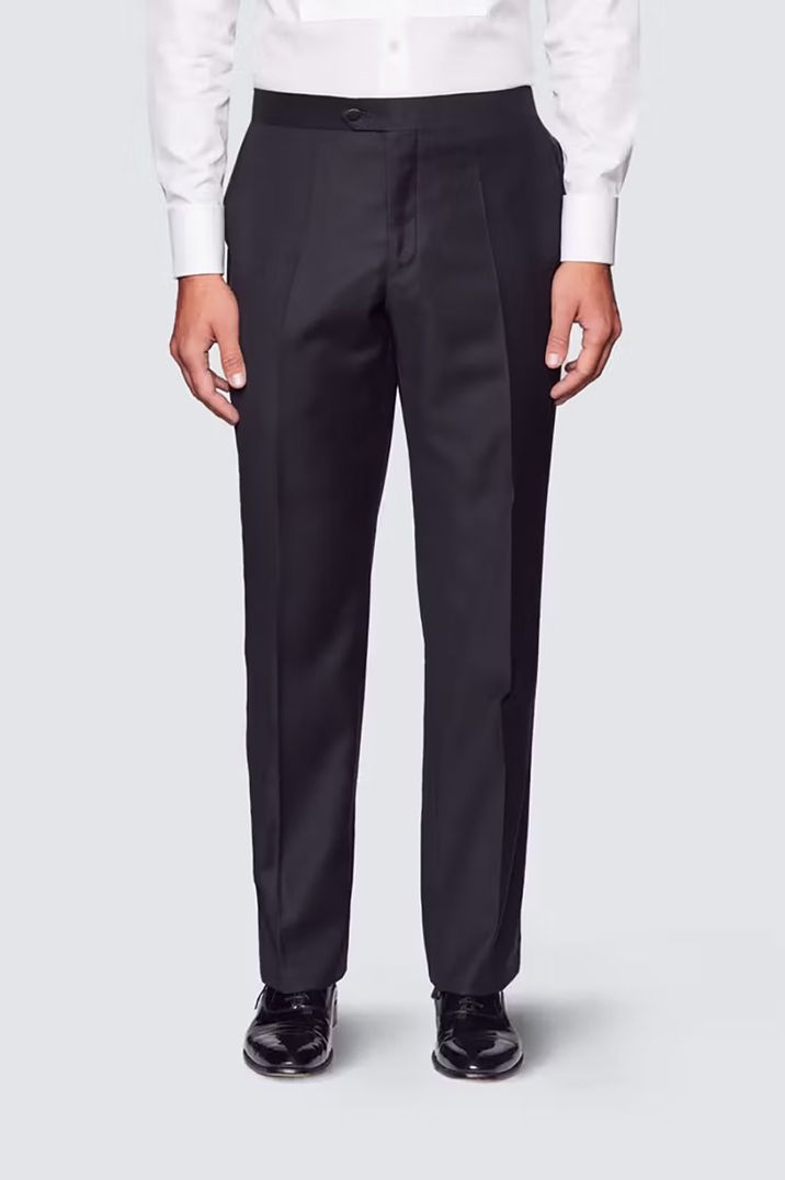 men's classic fit dinner suit trousers for black tie weddings 