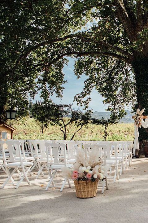 portugal vineyard wedding venue area with view of vineyard