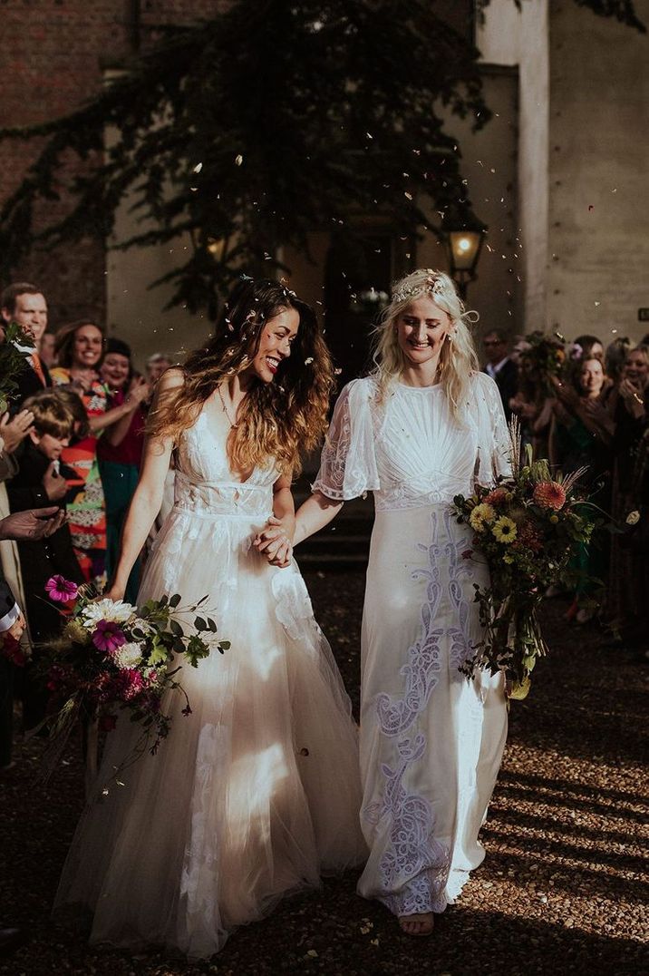 LGBTQIA+ Aswarby Rectory Wedding With Pre-Loved Wedding Dress