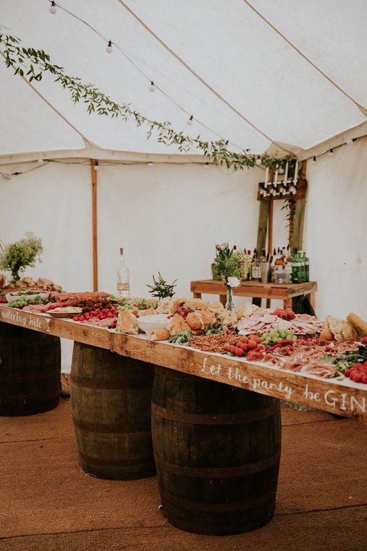 Amazing Grazing Table At Tipi Wedding