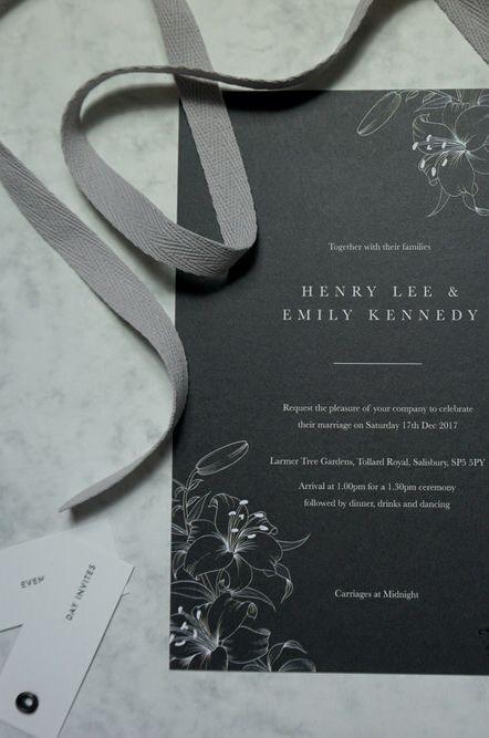 Classic Monochrome Invite Set By Nat's Paper Studio