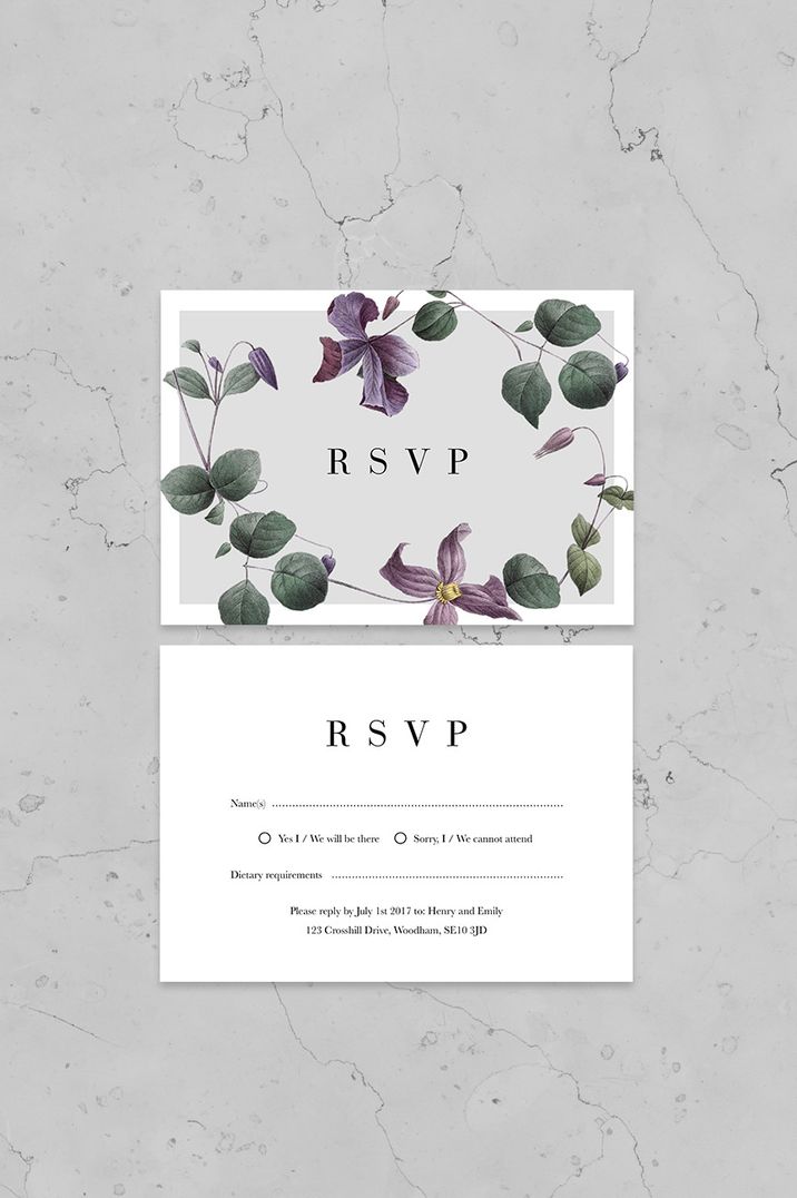 Elegant Floral Stationery For Wedding