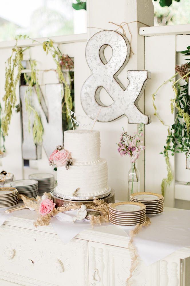 Dessert table at beach wedding