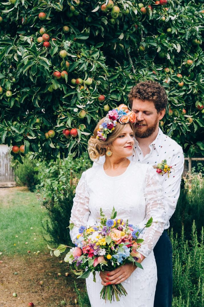 Colourful flower crown