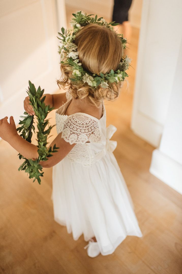 White Monsoon flower girl dress