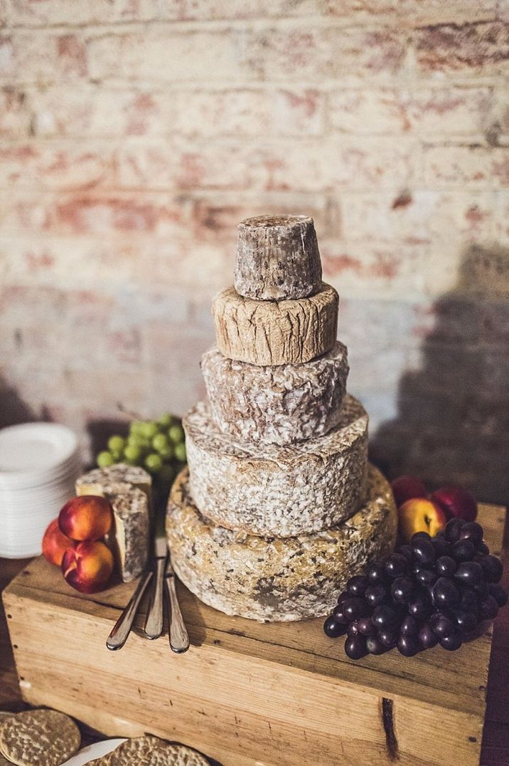 Cheese tower wedding cake