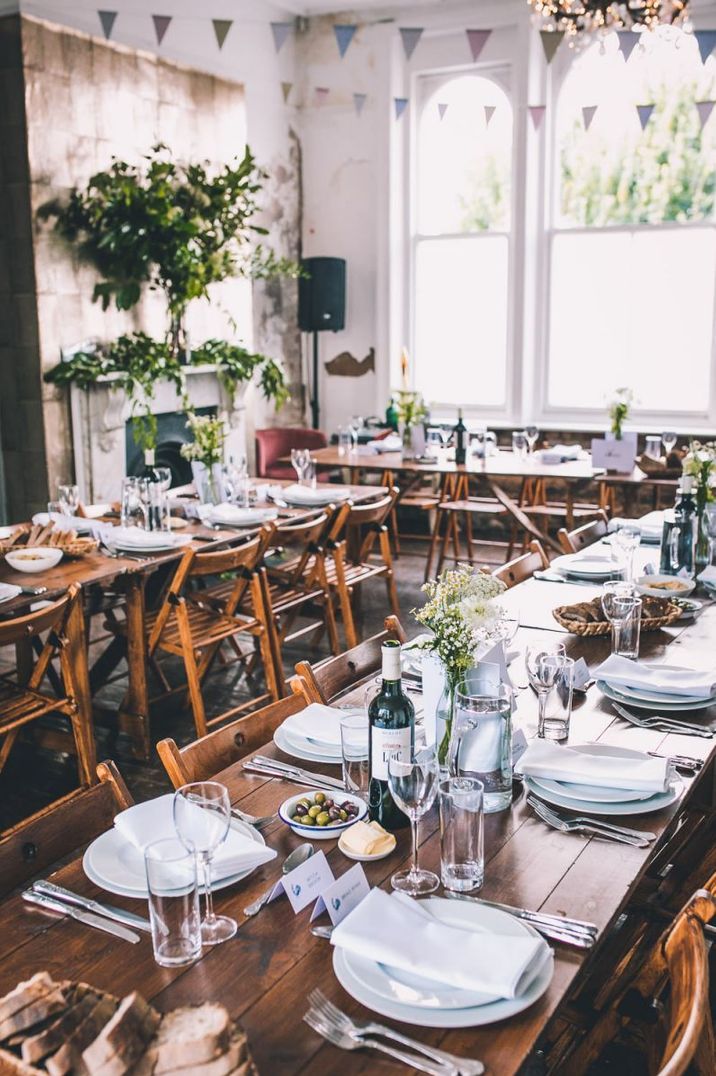 Intimate reception at The Roost Dalston with botanical decor