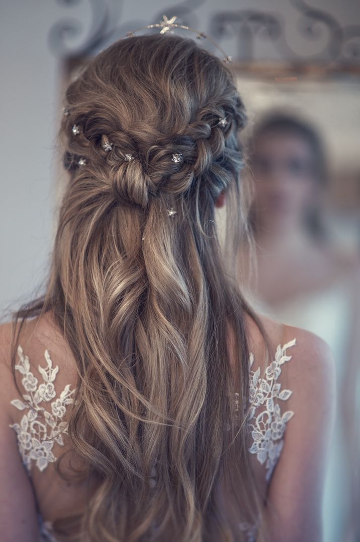 Twisted Half Up Half Down Wedding Hairstyle by Melissa Clare