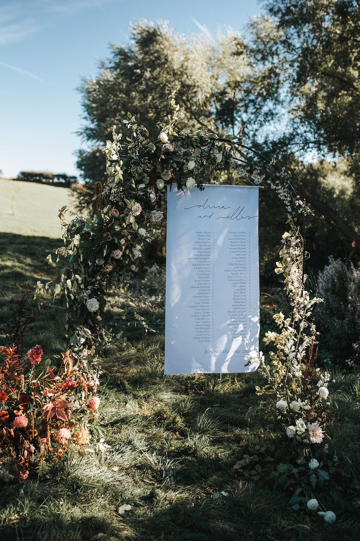 Linen Printed Table Plan For Wedding // Natalie Hewitt Wedding Planner //