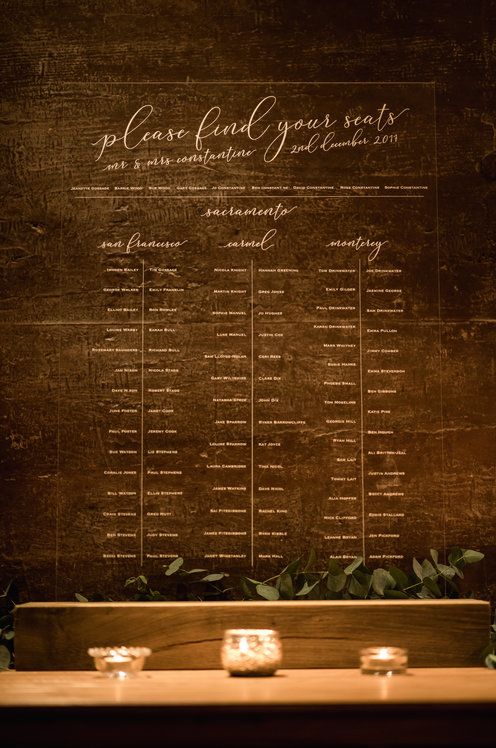 Perspex Table Plan For Wedding | Retro Press