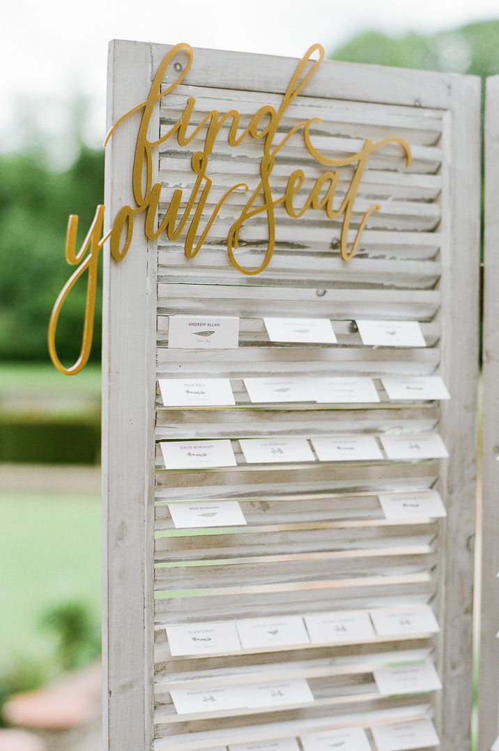 Shutter Table Plan For Wedding | Julie Michaelsen Photography