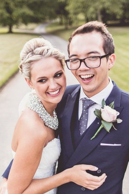 Bride with statement necklace