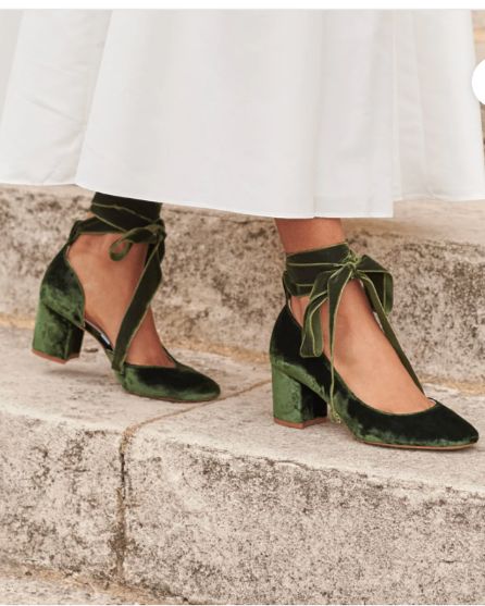 Green block deals heel shoes uk