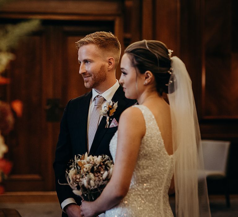 Civil wedding ceremony in a registry office 