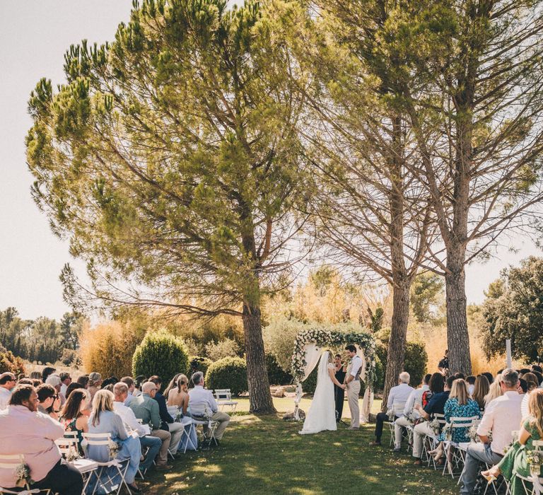 Maddie and Joel were married outdoors at Le Mas De La Rose