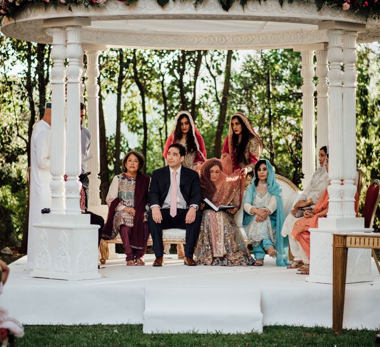 Wedding party during traditional ceremony in Lisbon