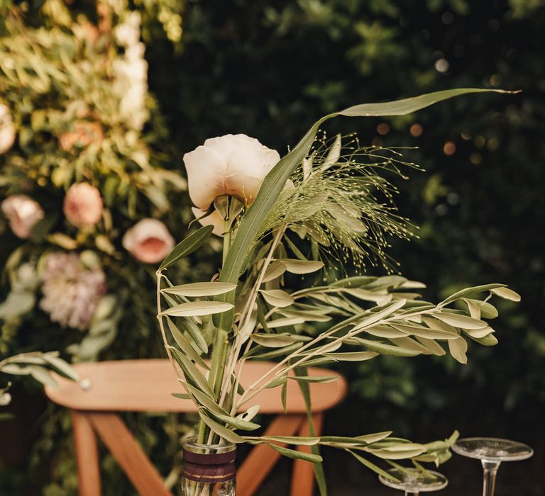 foliage decorating the tables 