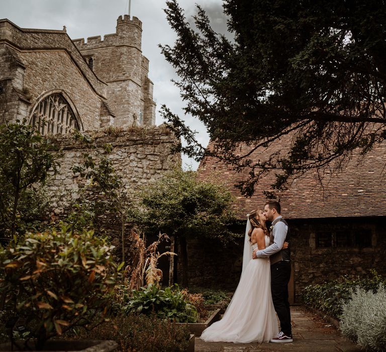 Intimate bride and groom portrait by Nicola Dawson Photography 