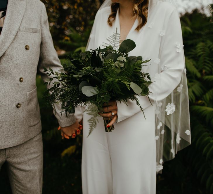 green foliage wedding bouquet