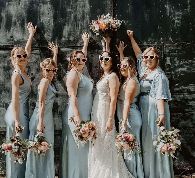  light-blue-satin-bridesmaid-dresses-Camilla-Andrea-Photography