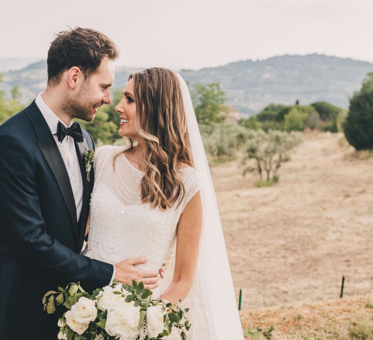 Romantic bride and groom photography for Tuscany Italy Wedding