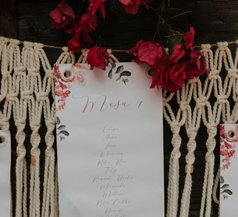 Macrame wedding decor