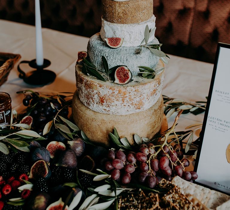 Cheese tower wedding cake