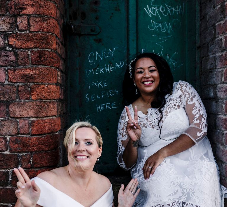 Humorous wedding photography on the streets of Liverpool