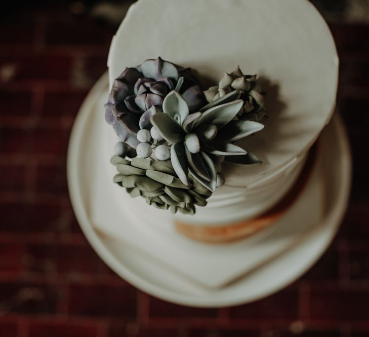 Sugar Succulent Wedding Cake by Pink Cocoa