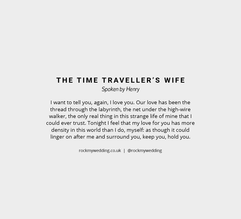 The Time Traveller's Wife | Wedding Readings From Movies/TV Shows