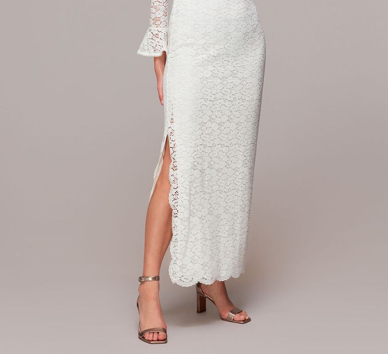 Whistles wedding dress with lace 