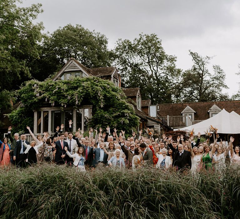 Wedding guests photograph at The Copse Country House in Oxfordshire 