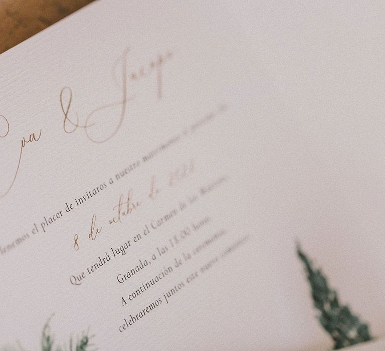 classic wedding stationery design 