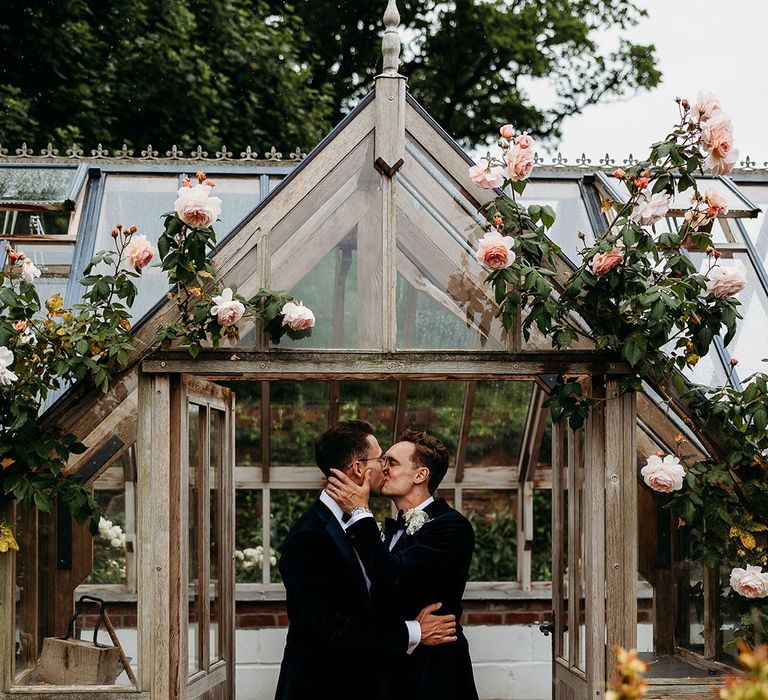 LGBTQI+ wedding day for same sex couple at Deer Park country house 