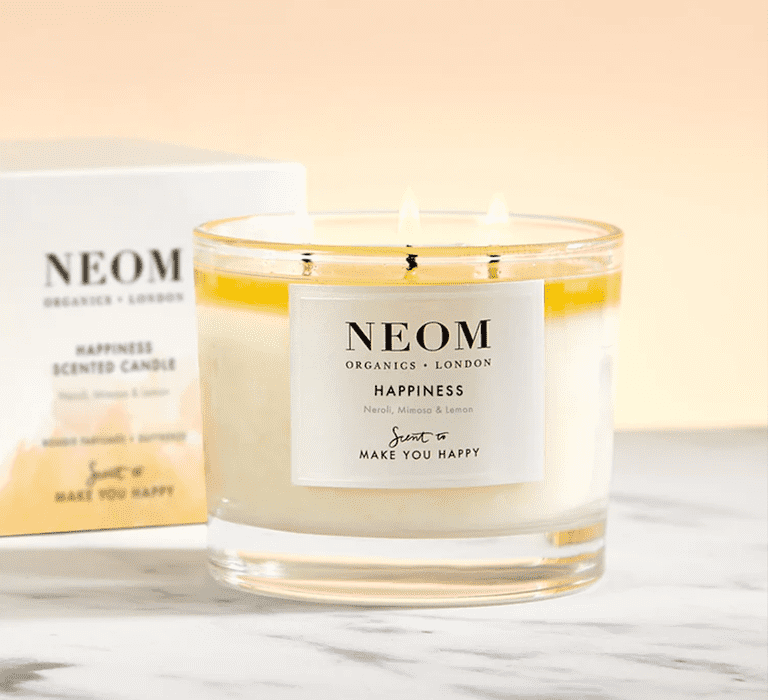 Scent To Make You Happy 3 Wick Scented Candle, White Neom Organics London