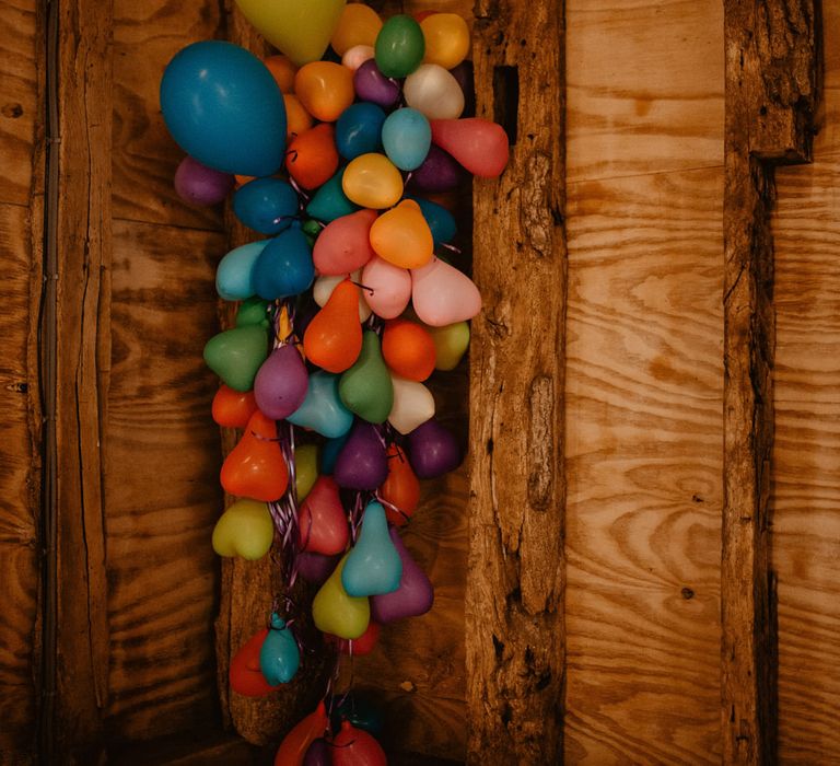 rainbow wedding balloons