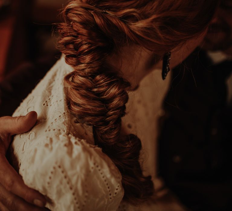 Fishtail wedding braid