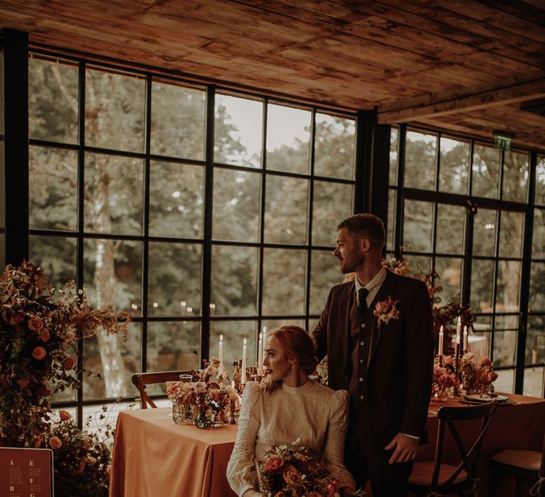 Autumn wedding at The hidden River Cabins in The Lake District 