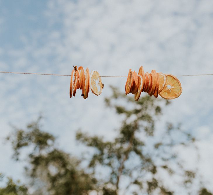 Dried orange slices wedding decoration 