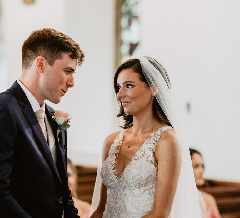 Bride & groom during wedding ceremony 