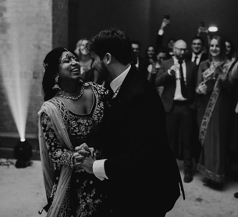 Bride & Groom dance at their Indian wedding 