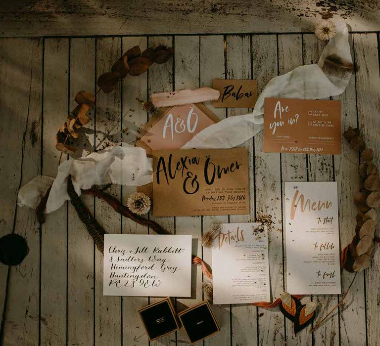 Sustainable wedding stationery inspiration by Clare Grey Designs