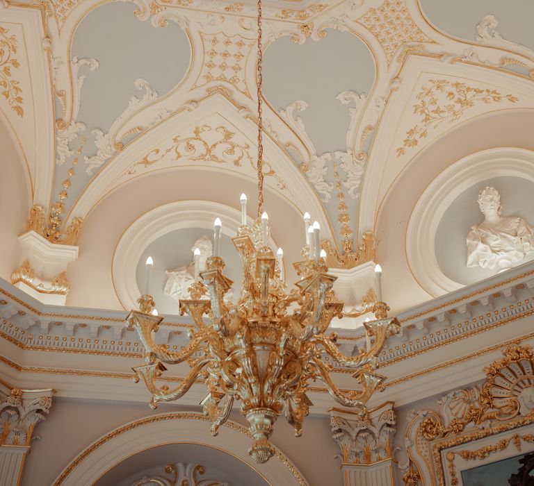 Gilded and golden ceiling at the Orleans House Gallery