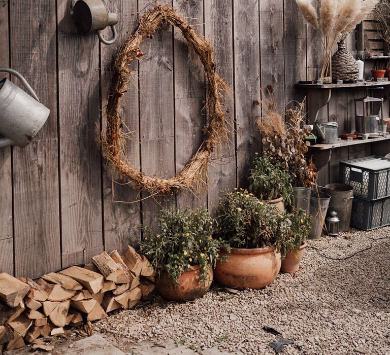 Rustic wedding at Pythouse Kitchen Garden