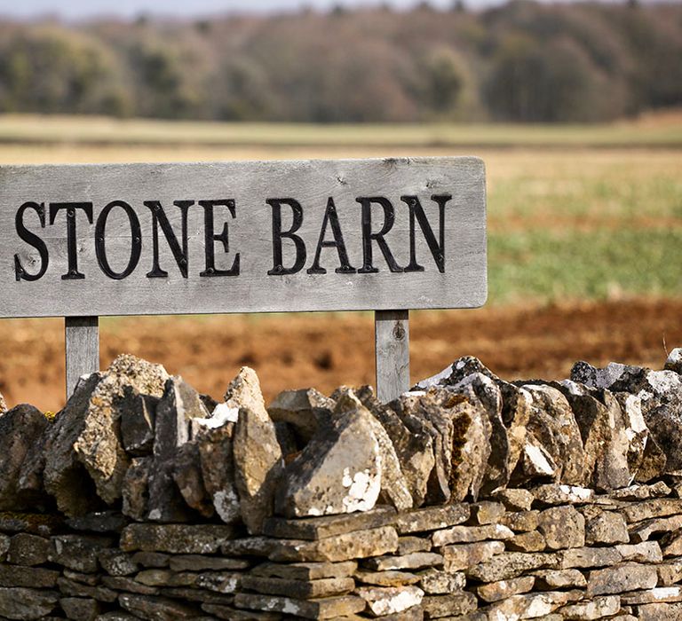 Stone Barn Cotswolds sign 