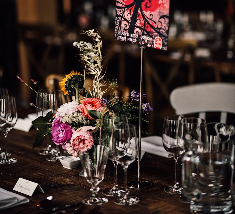 Daphne du Maurier's Rebecca as a wedding table name sign 